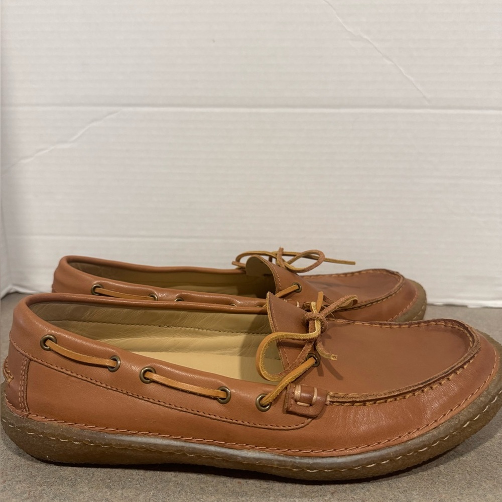Luca Drift Camp Tan Leather Moc Toe Shoes